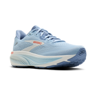 Brooks Ghost 18 women's running shoe in Nantucket/Tigerlily/Coconut — angled view