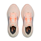 Brooks Ghost 18 women's running shoe in Star White/Cyber Peach/Grey — top view