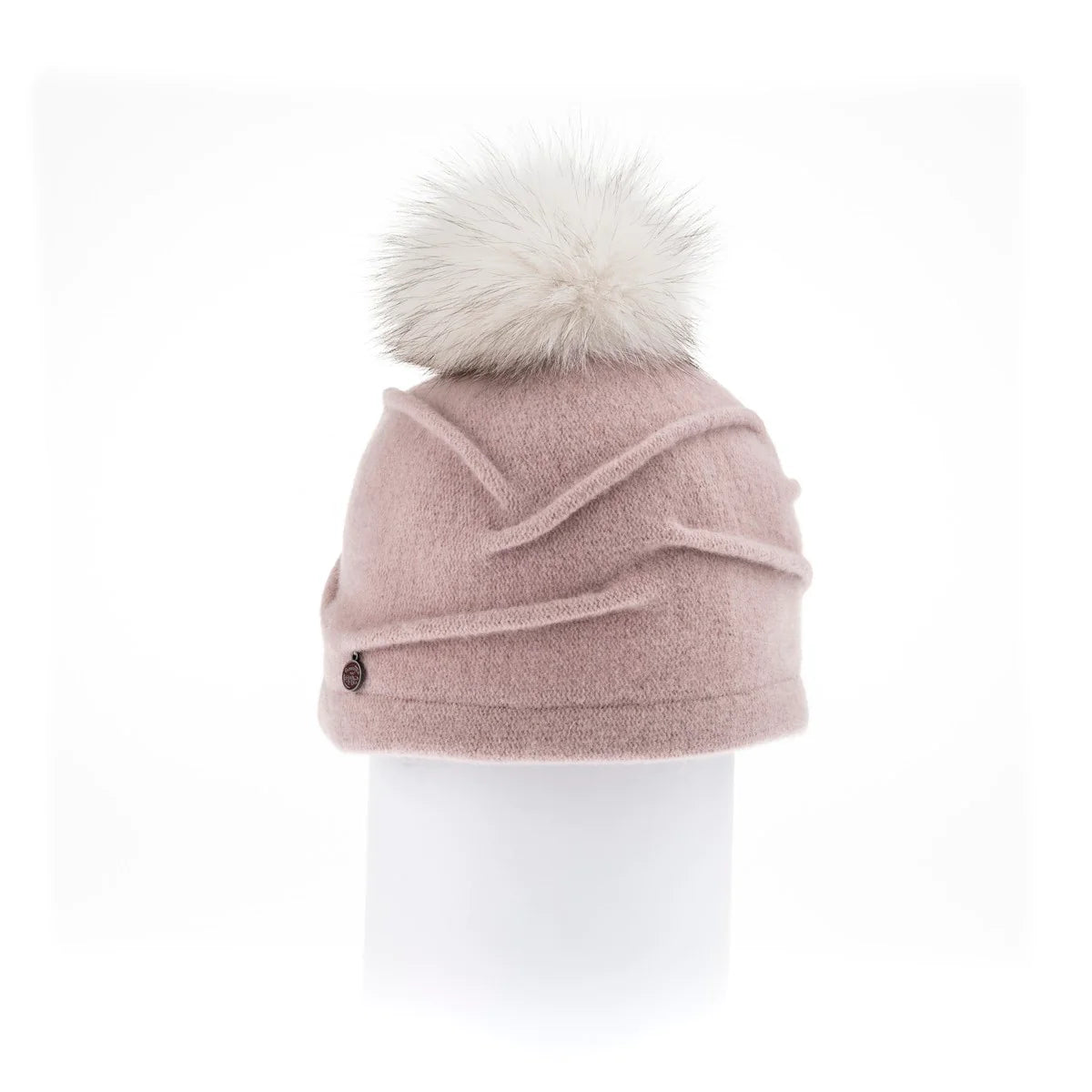 Canadian Hat‎ | Clareta Ormos Pleated Beanie | Like New!! Canadian Hat CLARETA - ORMOS PLEATED BEANIE W UPCYCLED FUR  main image 4
