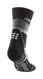 Men's CEP Max Cushion Mid Compression Socks. Black. Rear/Lateral view.