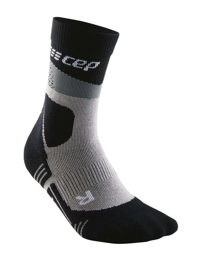 Men's CEP Max Cushion Mid Compression Socks. Black. Lateral view.