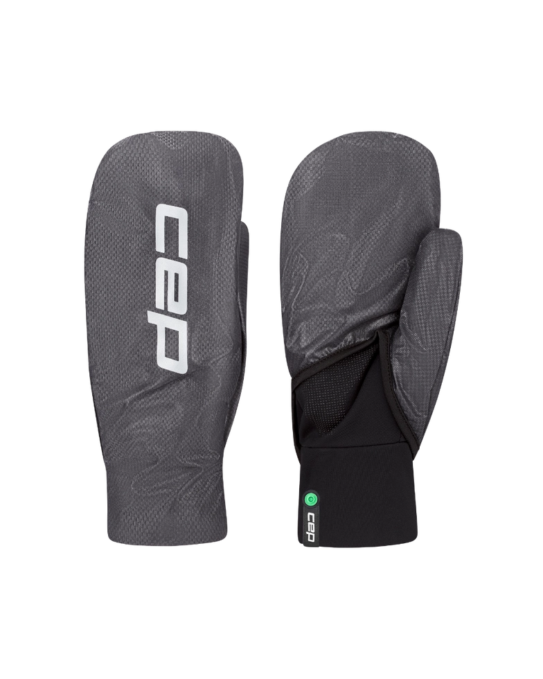 CEP Pro Run 2 in 1 Gloves. Black.