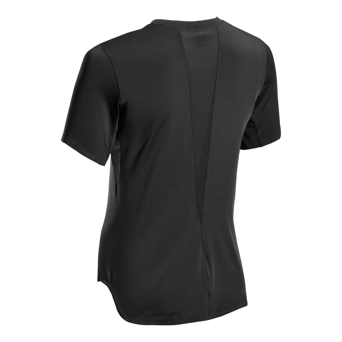 Women's CEP Run Shirt. Black. Rear view.