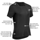 Women's CEP Run Shirt. Black. Tech.