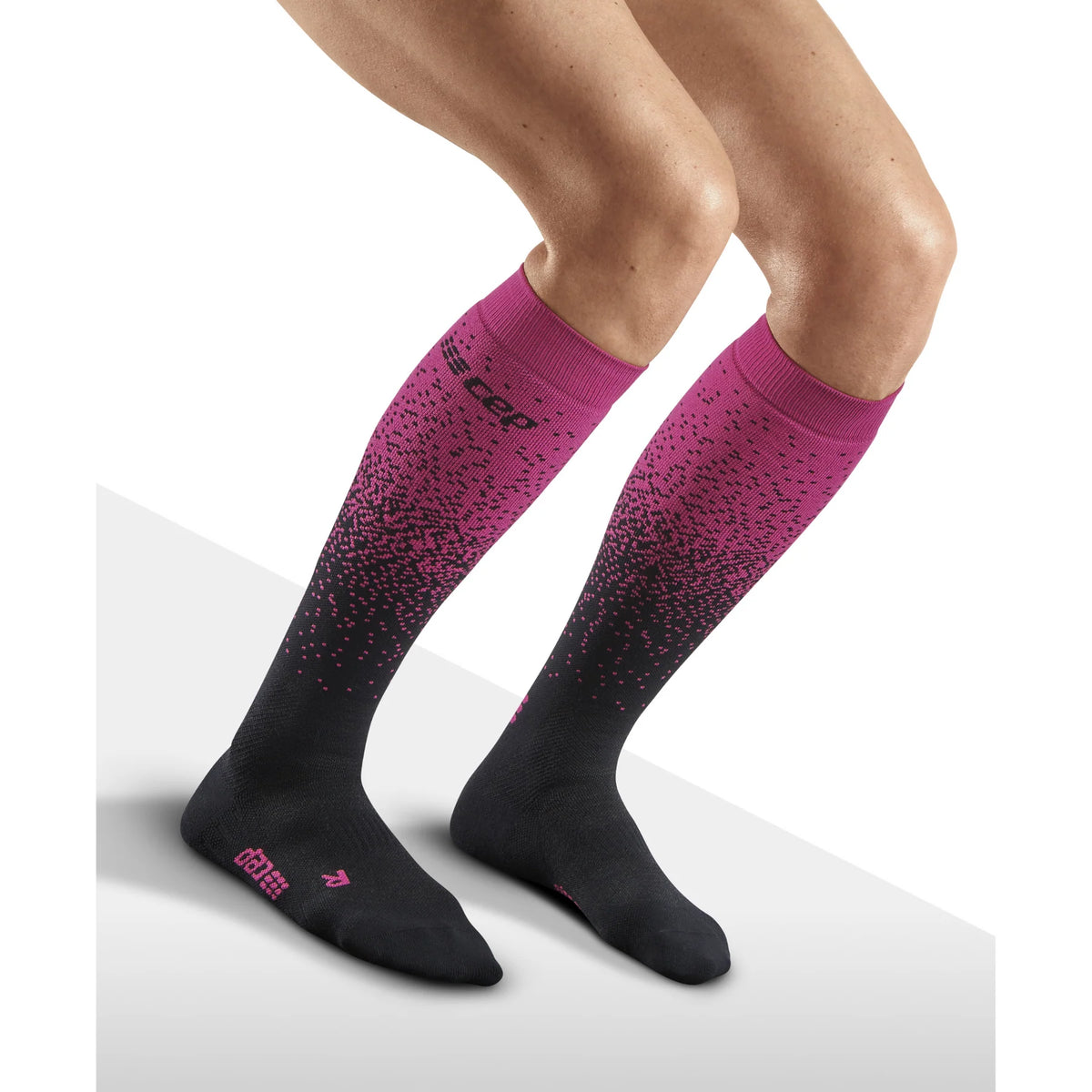 CEP Ski Snowfall Compression Socks Women's Black/Purple