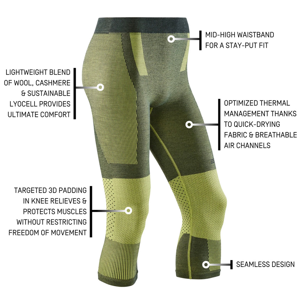 Men's CEP Ski Touring Tights. Blue. Tech sheet.
