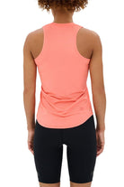 Women's CEP The Run Tank Top. Coral. Rear view.