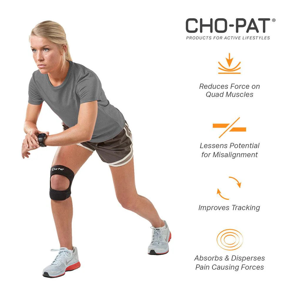 Cho-Pat Dual Action Knee Strap. Black