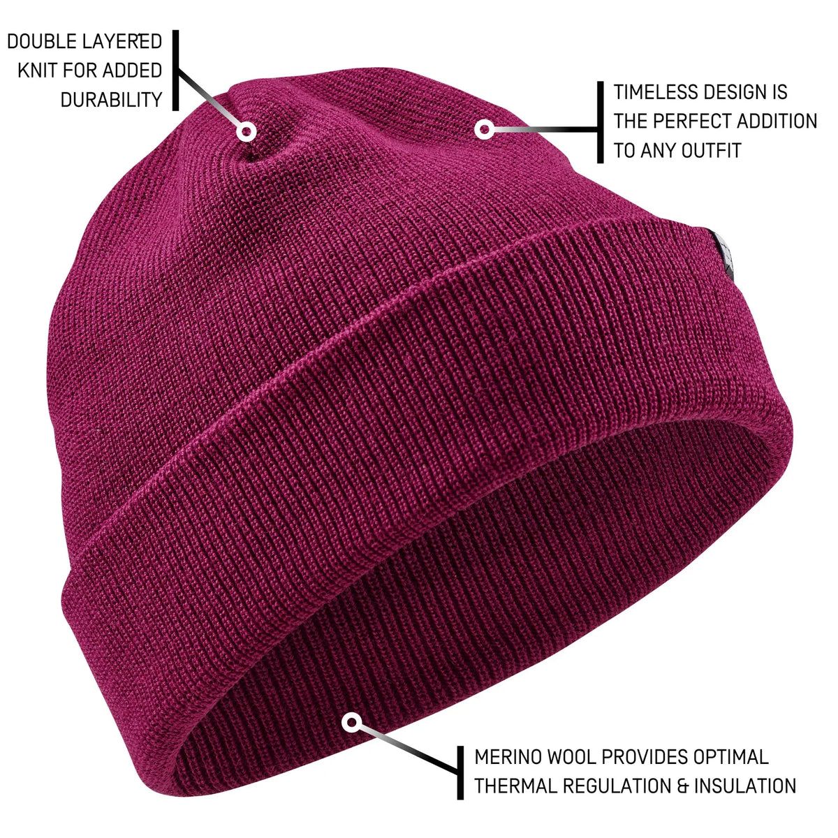 CEP Cold Weather Merino Beanie Pink/Lilac