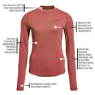 CEP Cold Weather Merino Long Sleeve Women's Rose