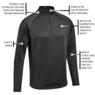 CEP Men's Cold Weather Quarter Zip Black