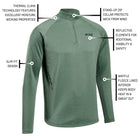 CEP Men's Cold Weather Quarter Zip Green