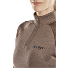 CEP Women's Cold Weather Quarter Zip Brown