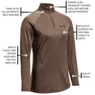 CEP Women's Cold Weather Quarter Zip Brown