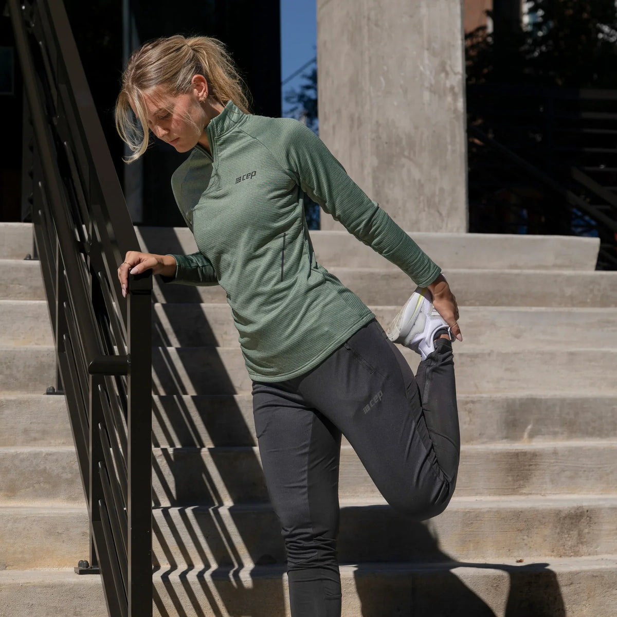 CEP Women's Cold Weather Quarter Zip Brown