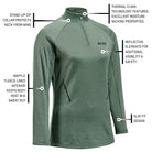 CEP Women's Cold Weather Quarter Zip Green