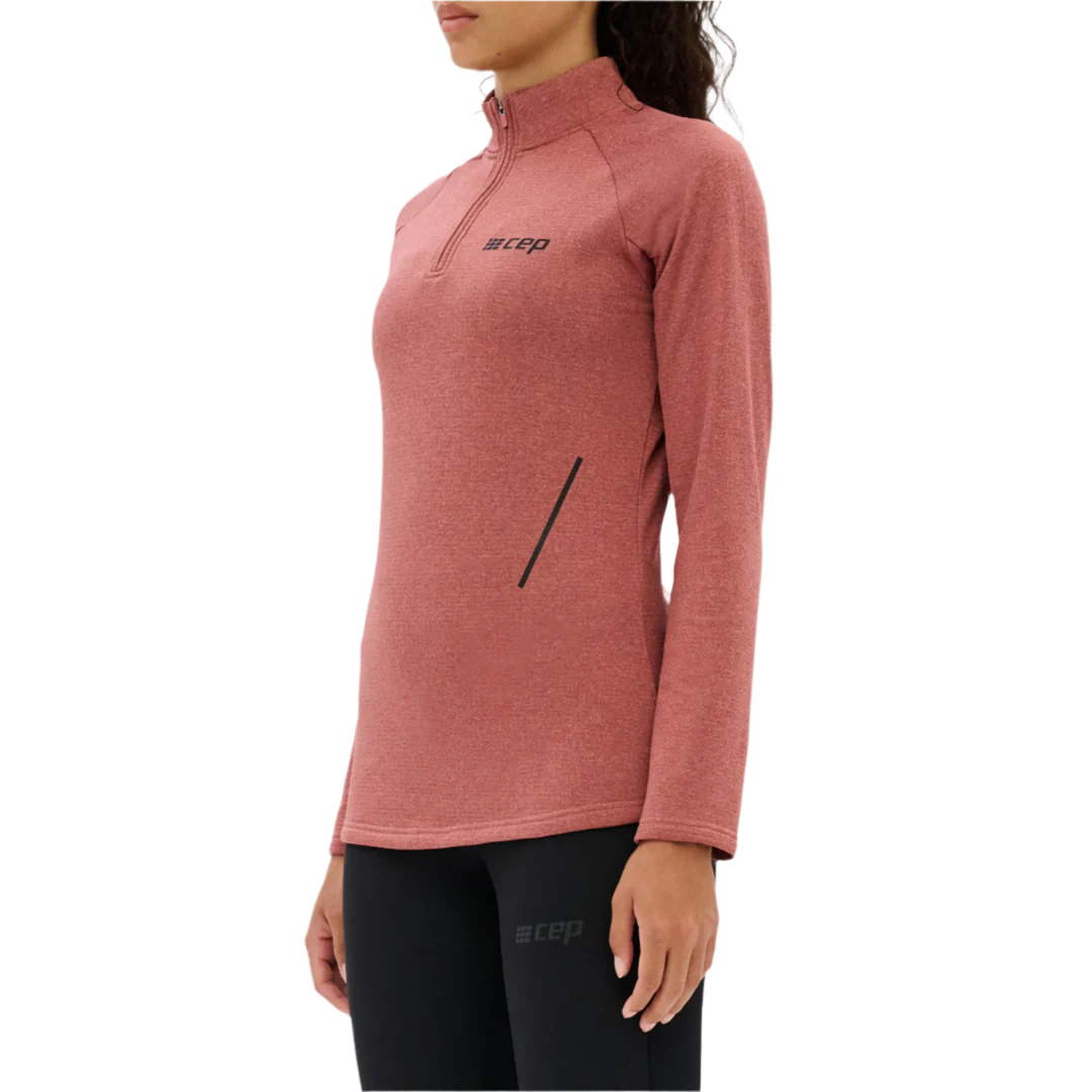 CEP Women's Cold Weather Quarter Zip Dusty Rose