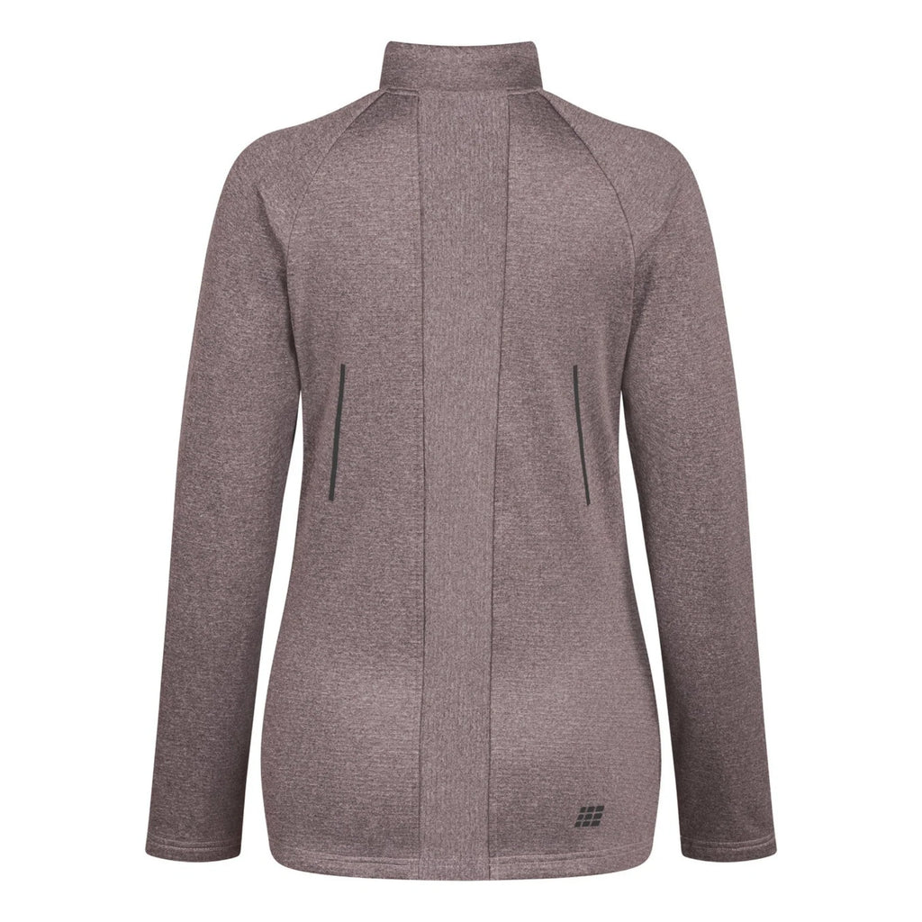Women's CEP Cold Weather Quarter Zip. Grey. Rear view.