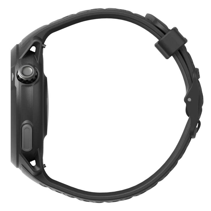 Coros Pace Pro. Black. Side view.