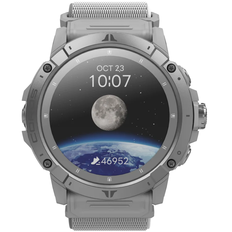 Coros Vertix 2S. Grey. Front view.