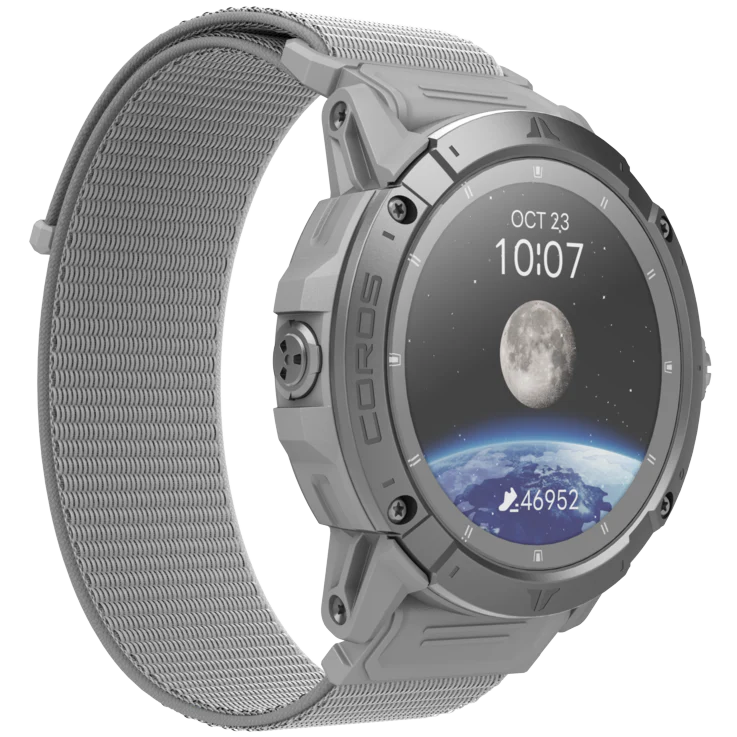 Coros Vertix 2S. Grey. Side view.