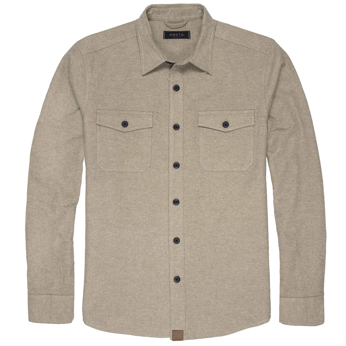 Dakota Grizzly Major men's chamois shirt in Ash Bark