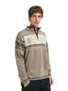 Dale of Norway Blyfjell Sweater Unisex in Mountainstone/Off White/Coffee