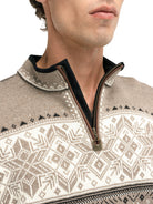 Dale of Norway Blyfjell Sweater Unisex in Mountainstone/Off White/Coffee