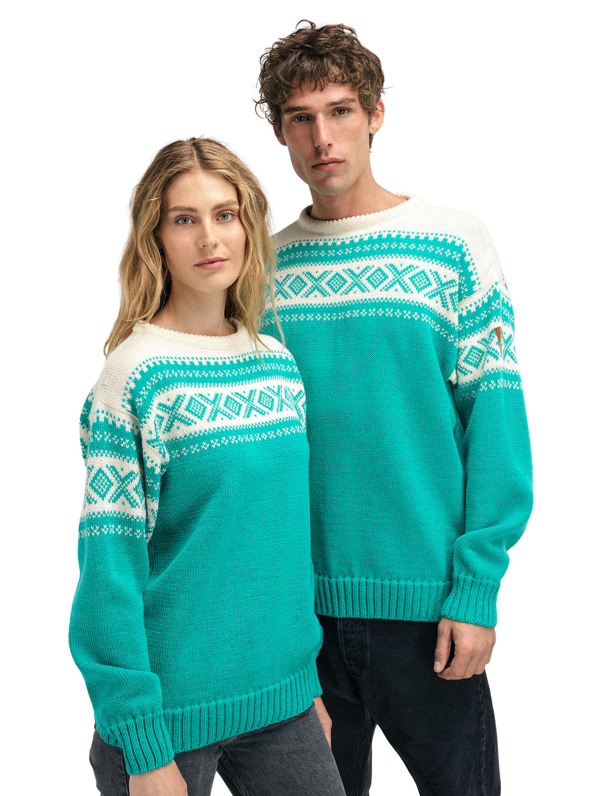 Dale of Norway Cortina 1956 Sweater Unisex Peacock/Off White