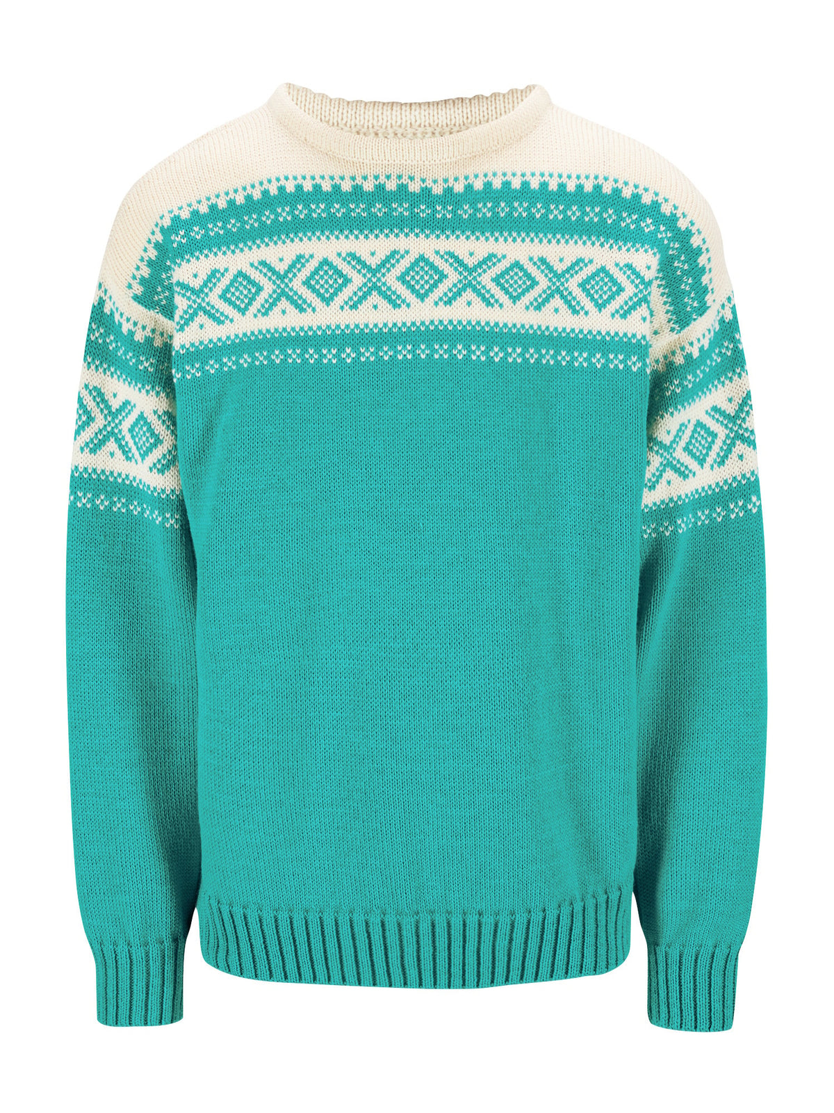 Dale of Norway Cortina 1956 Sweater Unisex in Peacock/Off White