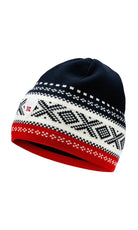 Dale of Norway Dystingen Hat in Navy, Off White and Raspberry
