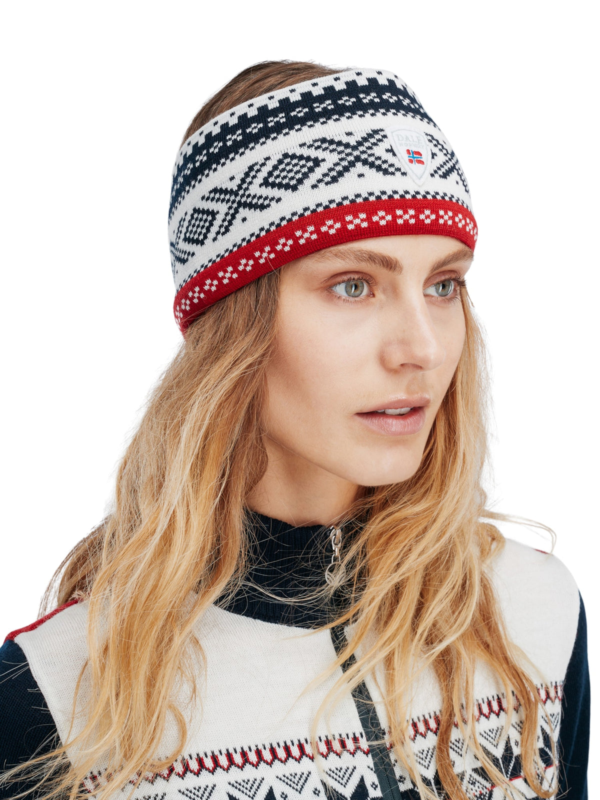 Dale of Norway Dystingen Headband Unisex in Navy/Off White/Raspberry product view