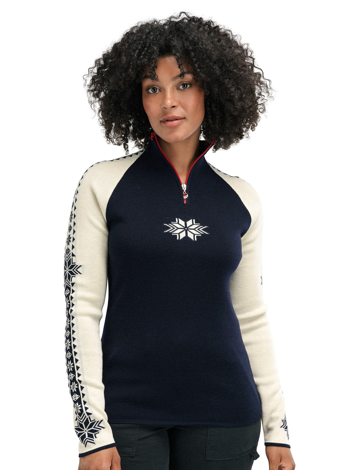 Dale of Norway Geilo Sweater Women's Navy/Off White/Raspberry