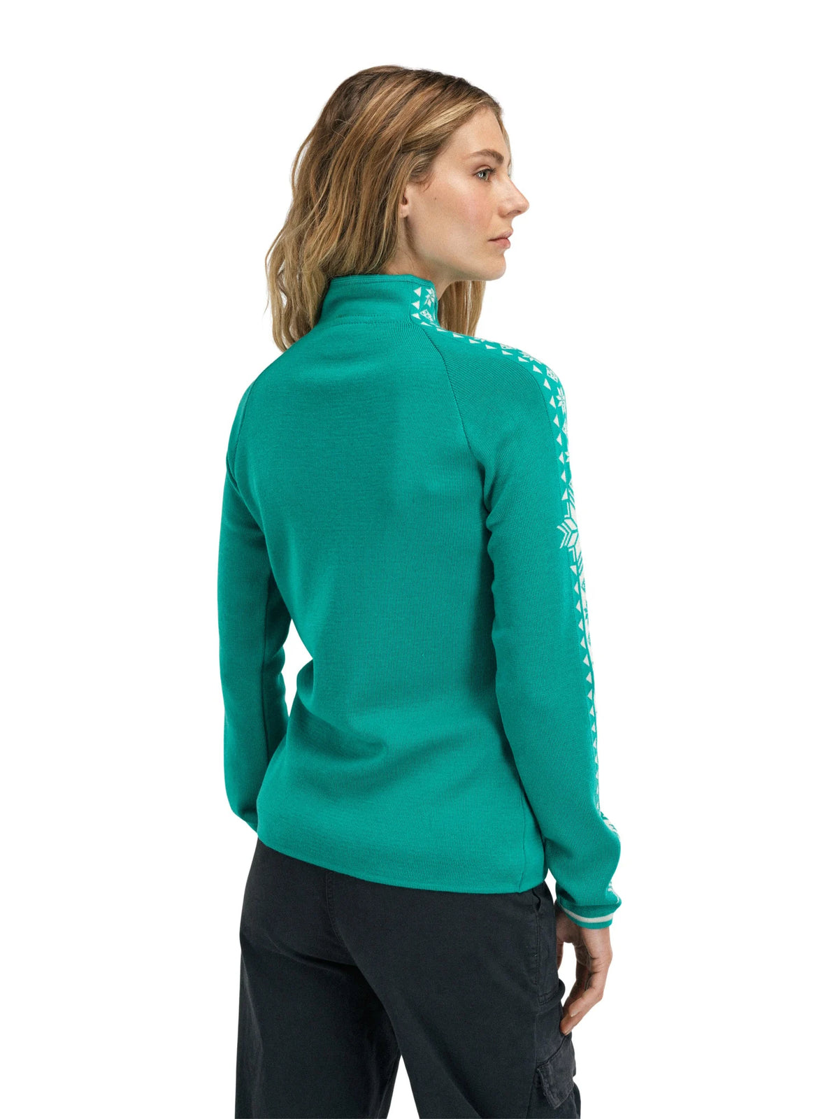 Dale of Norway Geilo Sweater Women's in Peacock/Off White product view