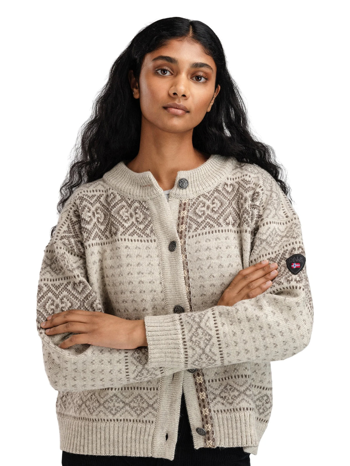 Dale of Norway Hannah Cardigan Women's Vanilla Sugar/Nutmeg/Birch