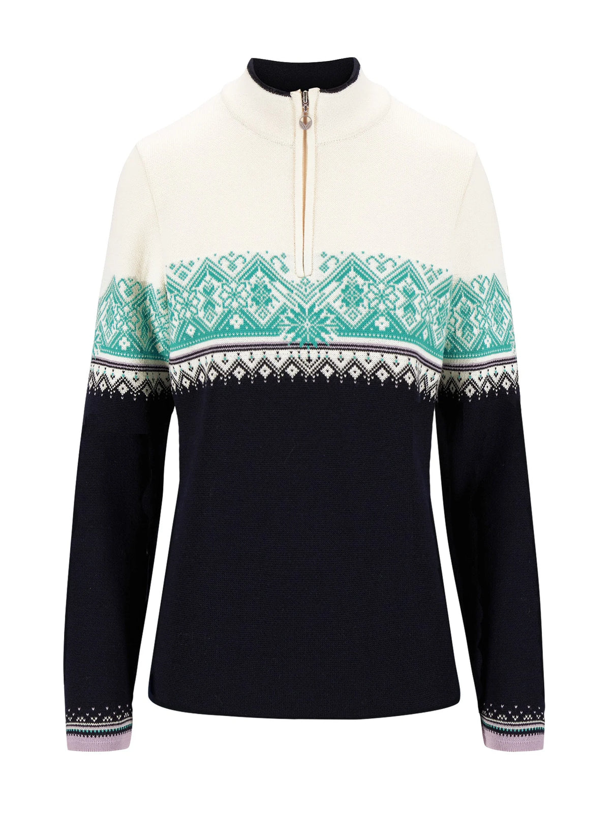 Dale of Norway Moritz Sweater Women's in Marine/Off White/Peacock product view
