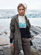 Dale of Norway Moritz Sweater Women's in Marine/Off White/Peacock product view