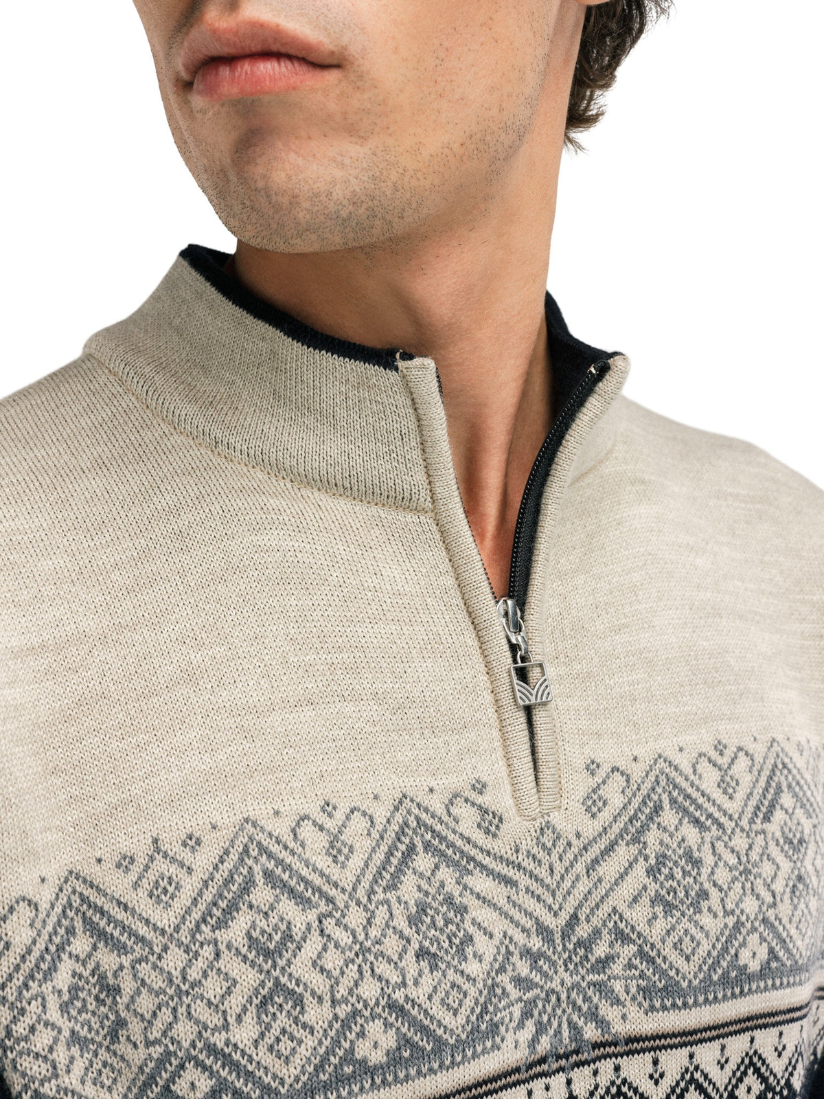 Dale of Norway Moritz Sweater Men's in Black/Sandstone product view