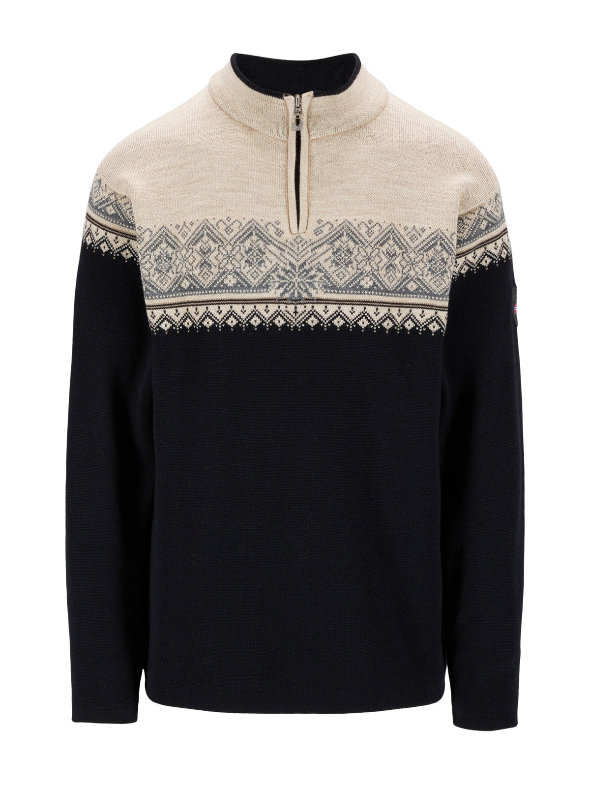 Dale of Norway Moritz Sweater Men's in Black/Sandstone product view