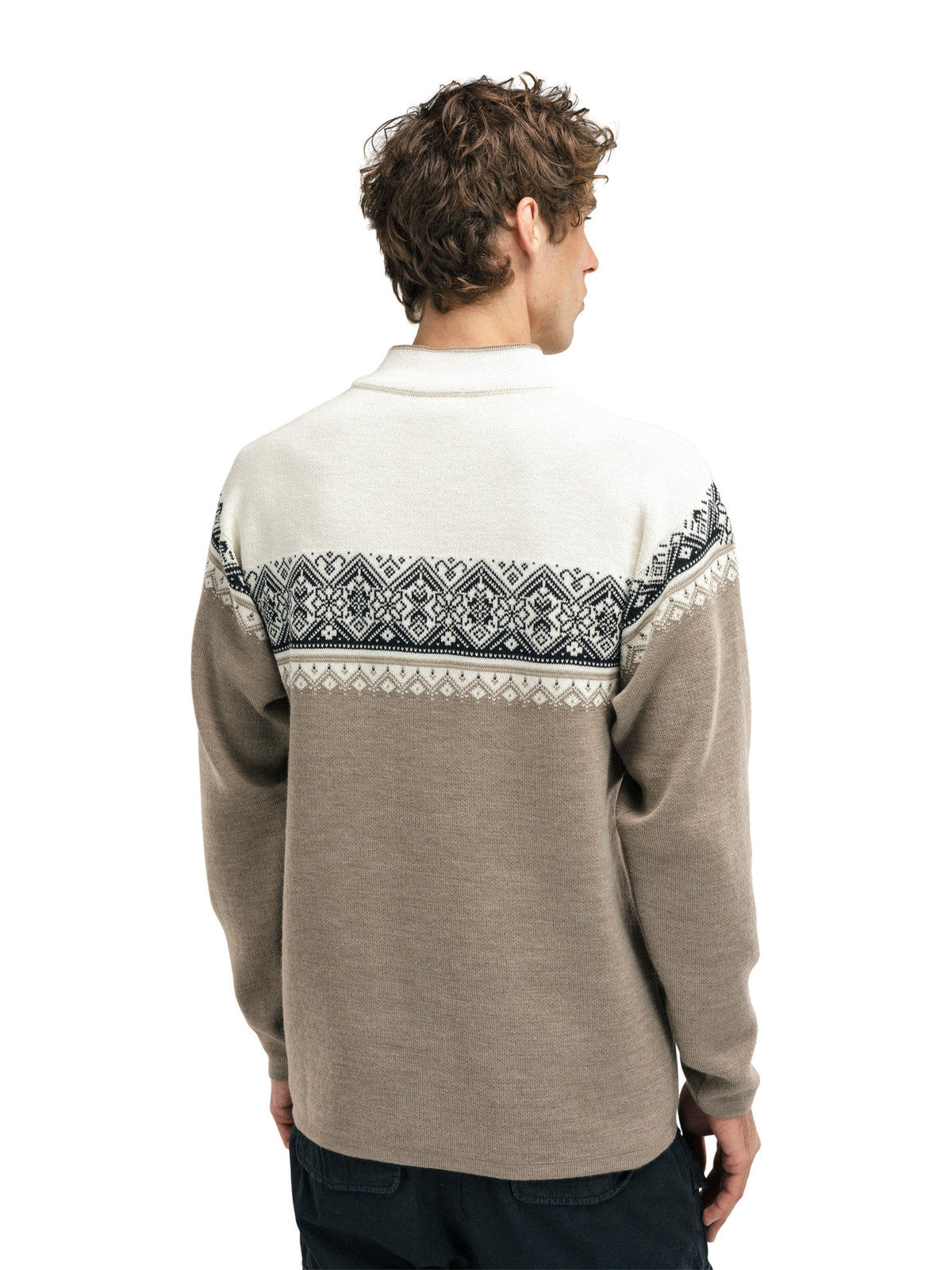 Dale of Norway Moritz Sweater Men's in Mountainstone/Off White/Black product view