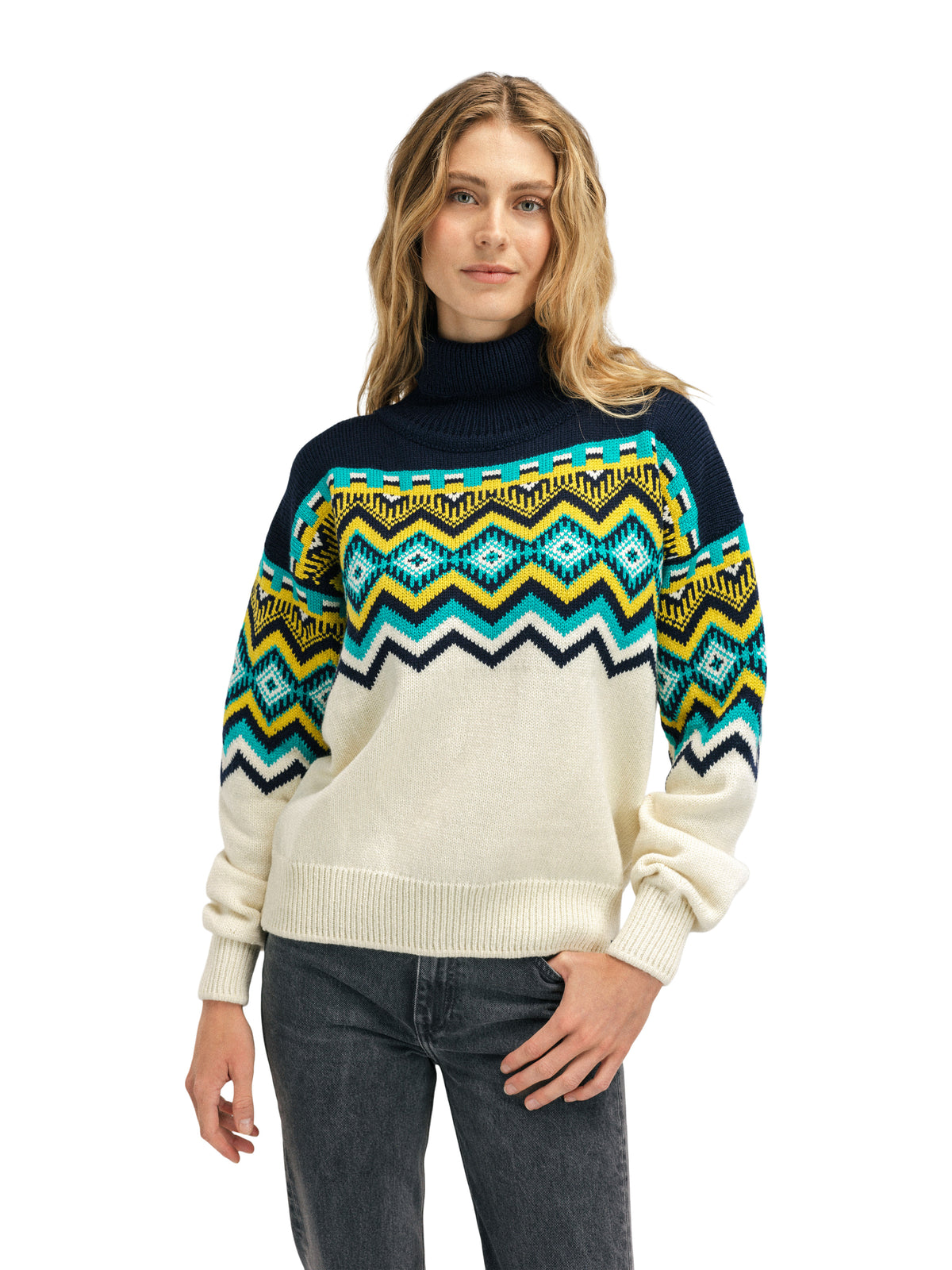 Dale of Norway Randaberg Sweater Women's Off White/Navy/Peacock