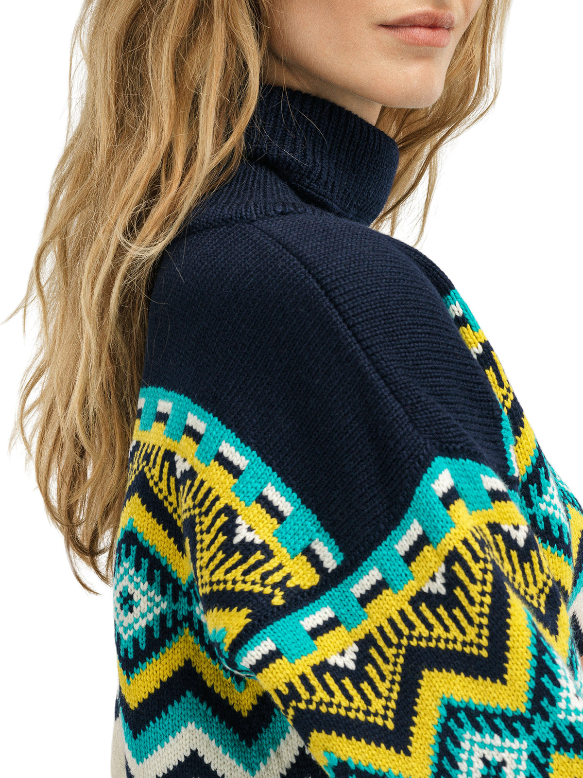 Dale of Norway Randaberg Sweater Women's in Off White/Navy/Peacock