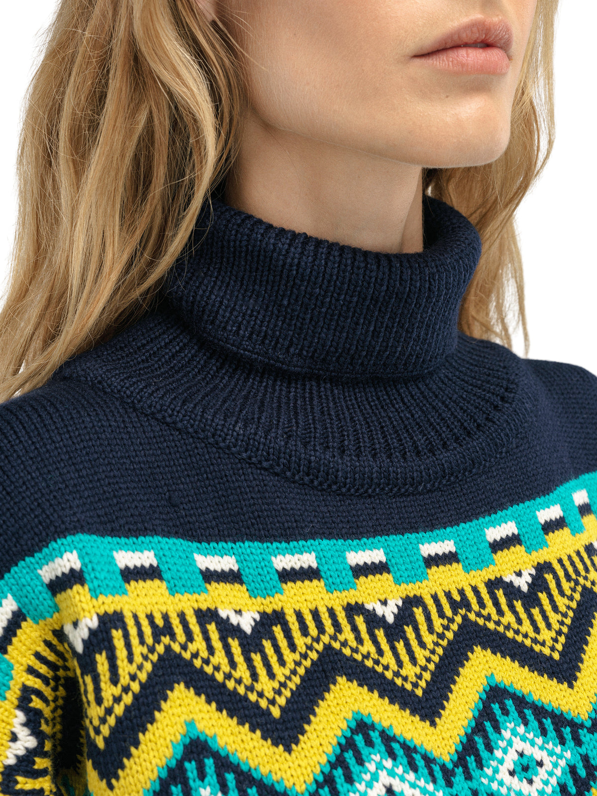 Dale of Norway Randaberg Sweater Women's in Off White/Navy/Peacock