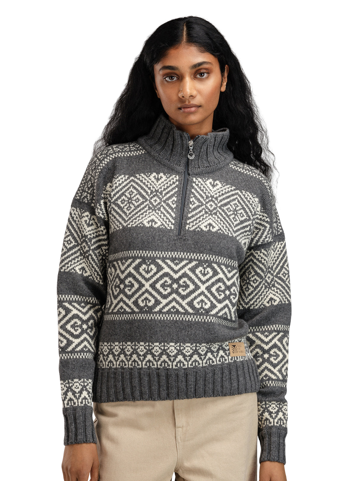 Dale of Norway Rasletind Sweater Women's Dark Charcoal/Off White
