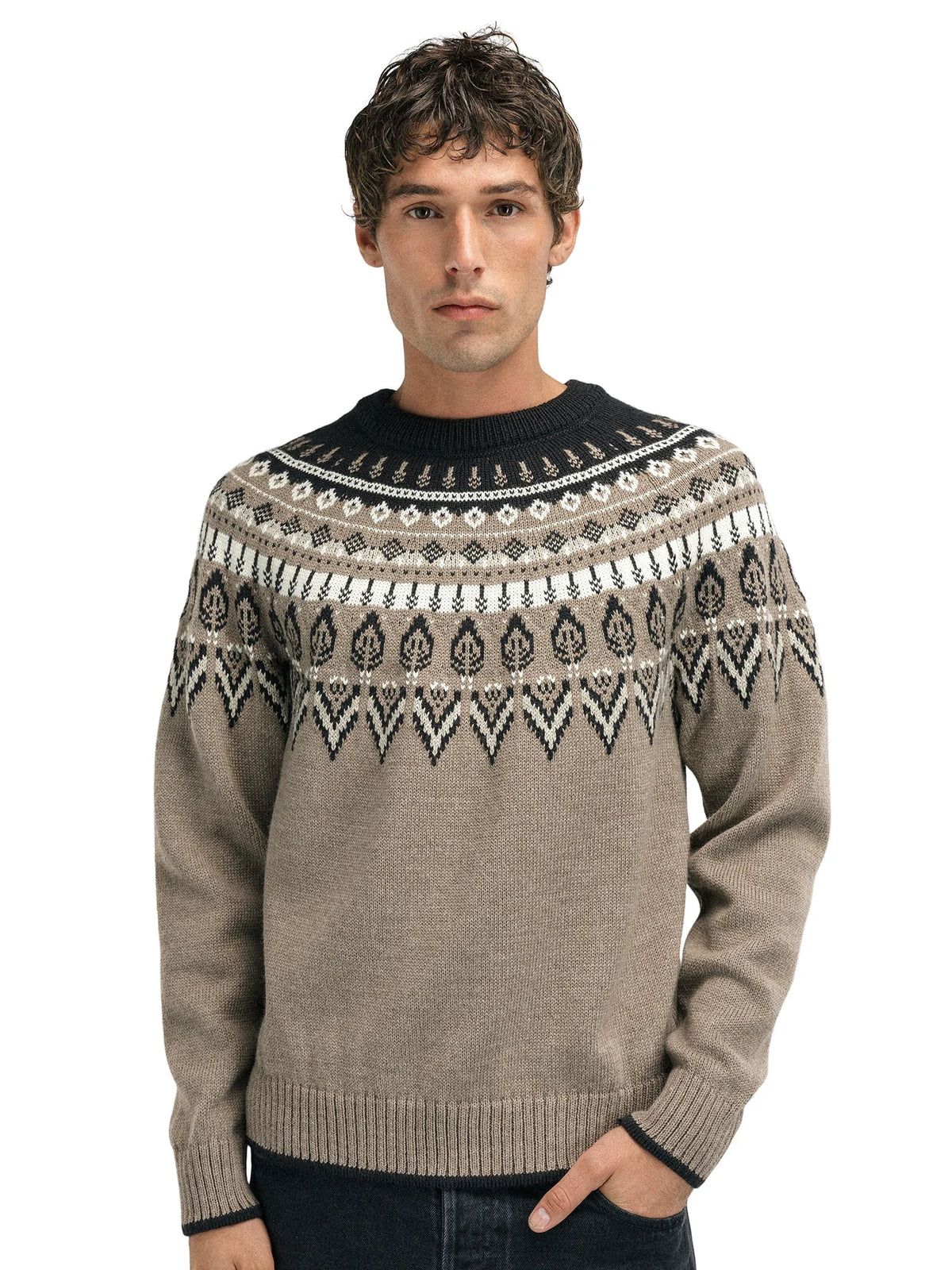 Dale of Norway Sula Sweater Men's Coffee/Sand/Off White