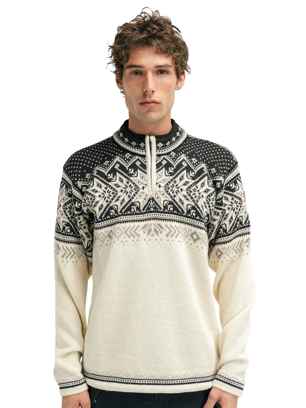 Dale of Norway Vail Sweater Unisex Off White/Coffee/Sandstone