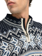 Dale of Norway Vail Sweater Unisex in Off White/Navy/Blue Shadow product view