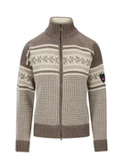 Dale of Norway Vola Mid Brown Melange and Off White windproof women's jacket, front product view