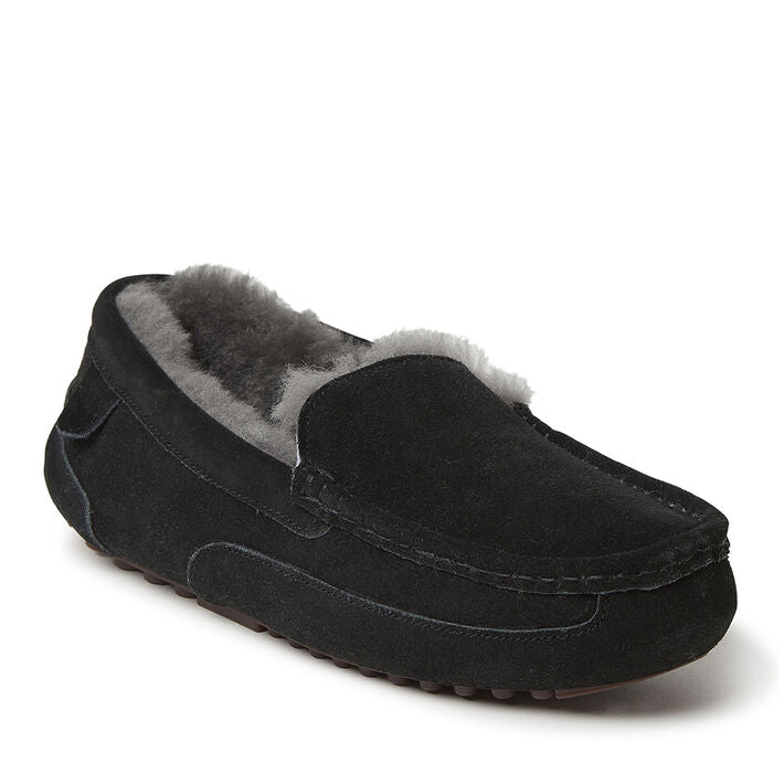 Dearfoams Genuine Shearling Moccasin Slipper men's