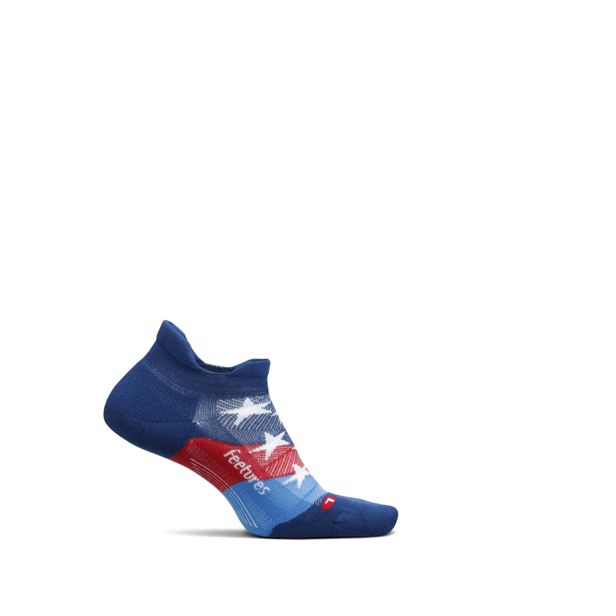 Unisex Feetures! Elite Light Cushion. NST. Red/White/Blue
